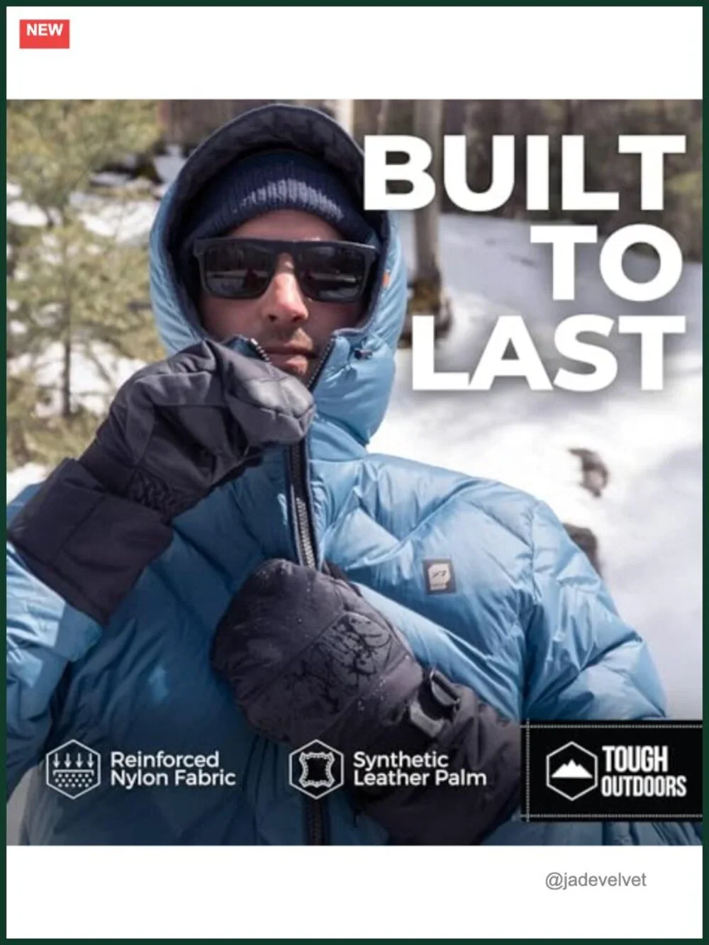 Waterproof Insulated Ski Mittens with Palm Grip for Winter